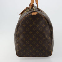 Louis Vuitton Keepall Bag Monogram Canvas Brown Canvas Travel Bag Bag (Pre-Loved)