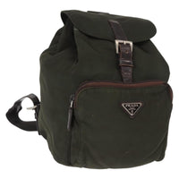 Prada Front Pocket Backpack Tessuto Khaki Nylon Backpack Bag (Authentic Pre-Loved)