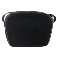 Salvatore Ferragamo Gancini Shoulder Bag Suede Black Suede Shoulder Bag Bag (Pre-Loved)