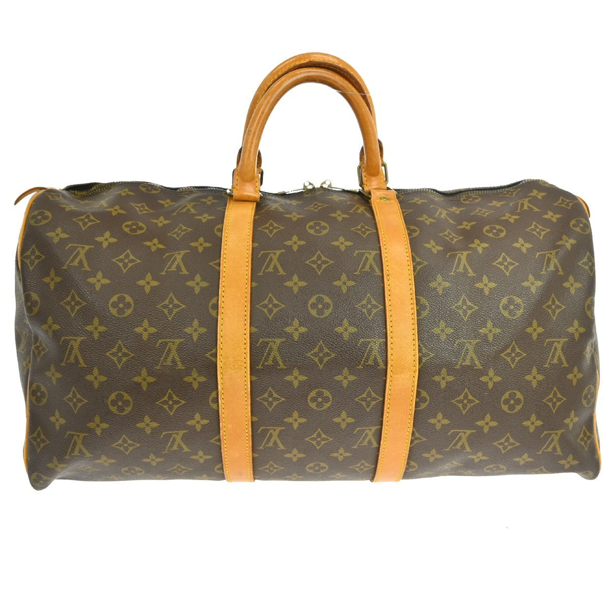 Louis Vuitton Keepall Bag Monogram Canvas Brown Canvas Travel Bag Bag (Pre-Loved)