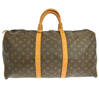 Louis Vuitton Keepall Bag Monogram Canvas Brown Canvas Travel Bag Bag (Pre-Loved)