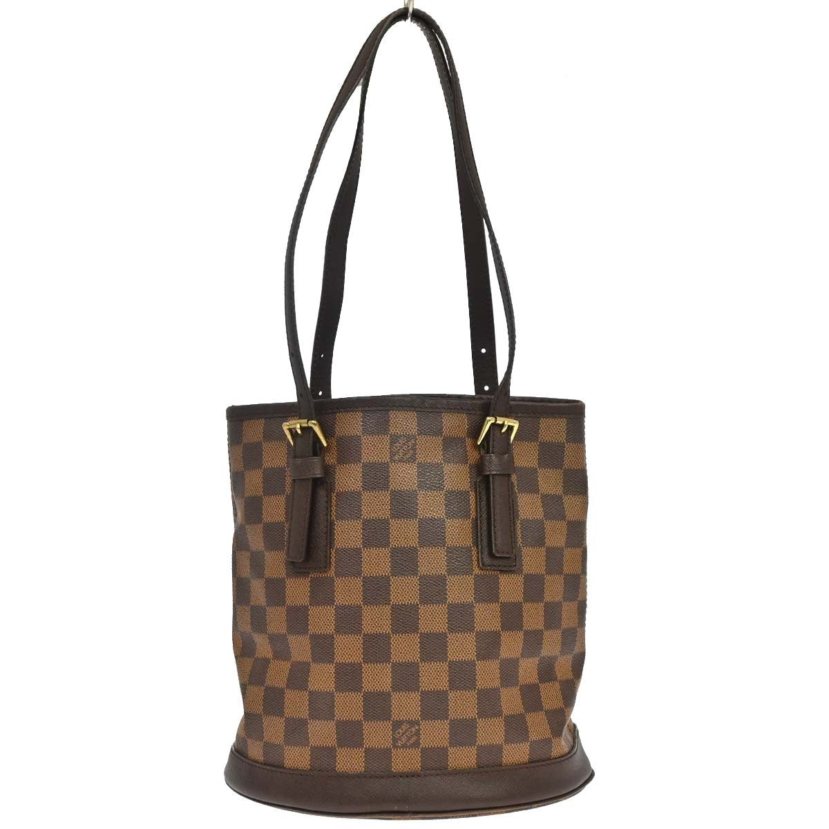 Louis Vuitton Marais Bucket Bag Damier Brown Canvas Shoulder Bag Bag (Authentic Pre-Loved)