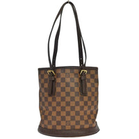 Louis Vuitton Marais Bucket Bag Damier Brown Canvas Shoulder Bag Bag (Authentic Pre-Loved)