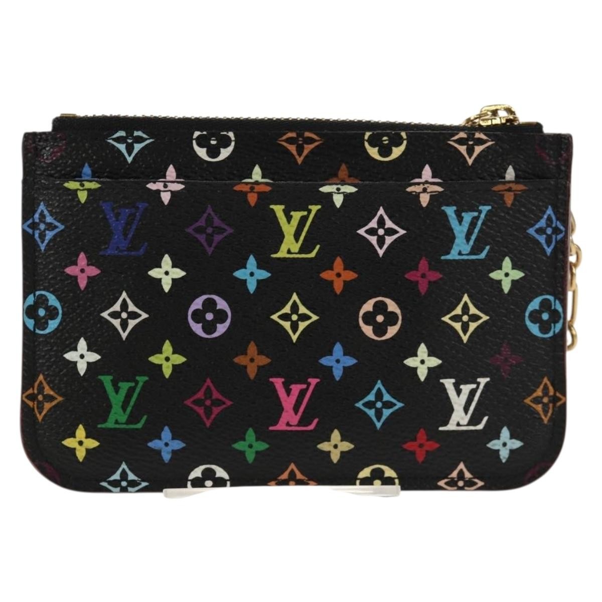 Louis Vuitton Pochette Clés Nm Monogram Multicolor Canvas Black Canvas Wallets Accessory (Pre-Loved)