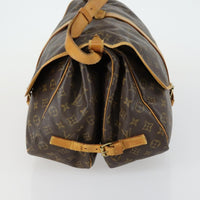 Louis Vuitton Saumur Handbag Monogram Canvas Brown Canvas Shoulder Bag Bag (Authentic Pre-Loved)