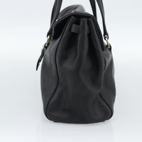 Prada Prada Convertible Shopping Tote Saffiano Leather Saffiano Leather Black Leather Tote Bag Bag (Authentic Pre-Loved)