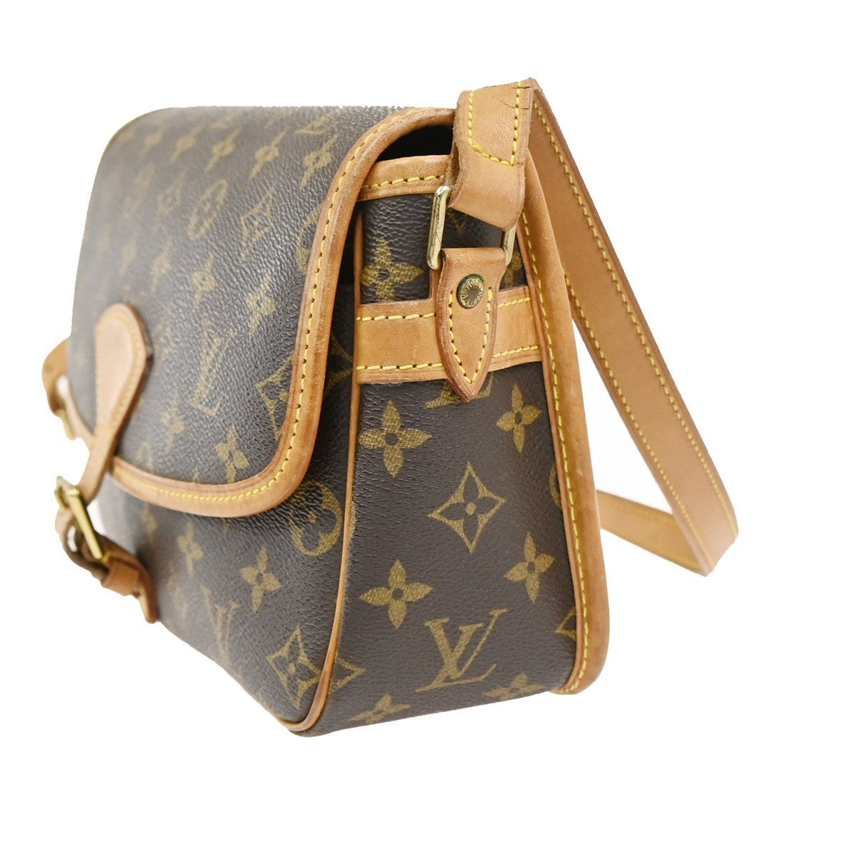 Louis Vuitton Louis Vuitton Sologne Handbag Monogram Canvas Brown Leather Shoulder Bag Bag (Pre-Loved)