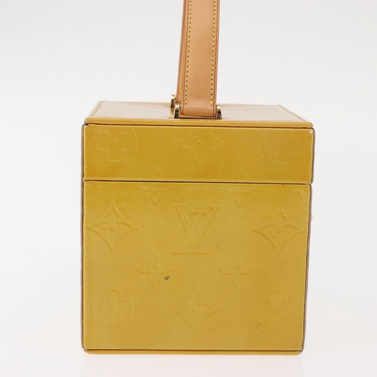 Louis Vuitton Bleecker Box Bag Monogram Vernis Beige Patent_Leather Clutche & Pouche Bag (Authentic Pre-Loved)