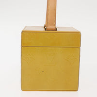 Louis Vuitton Bleecker Box Bag Monogram Vernis Beige Patent_Leather Clutche & Pouche Bag (Authentic Pre-Loved)