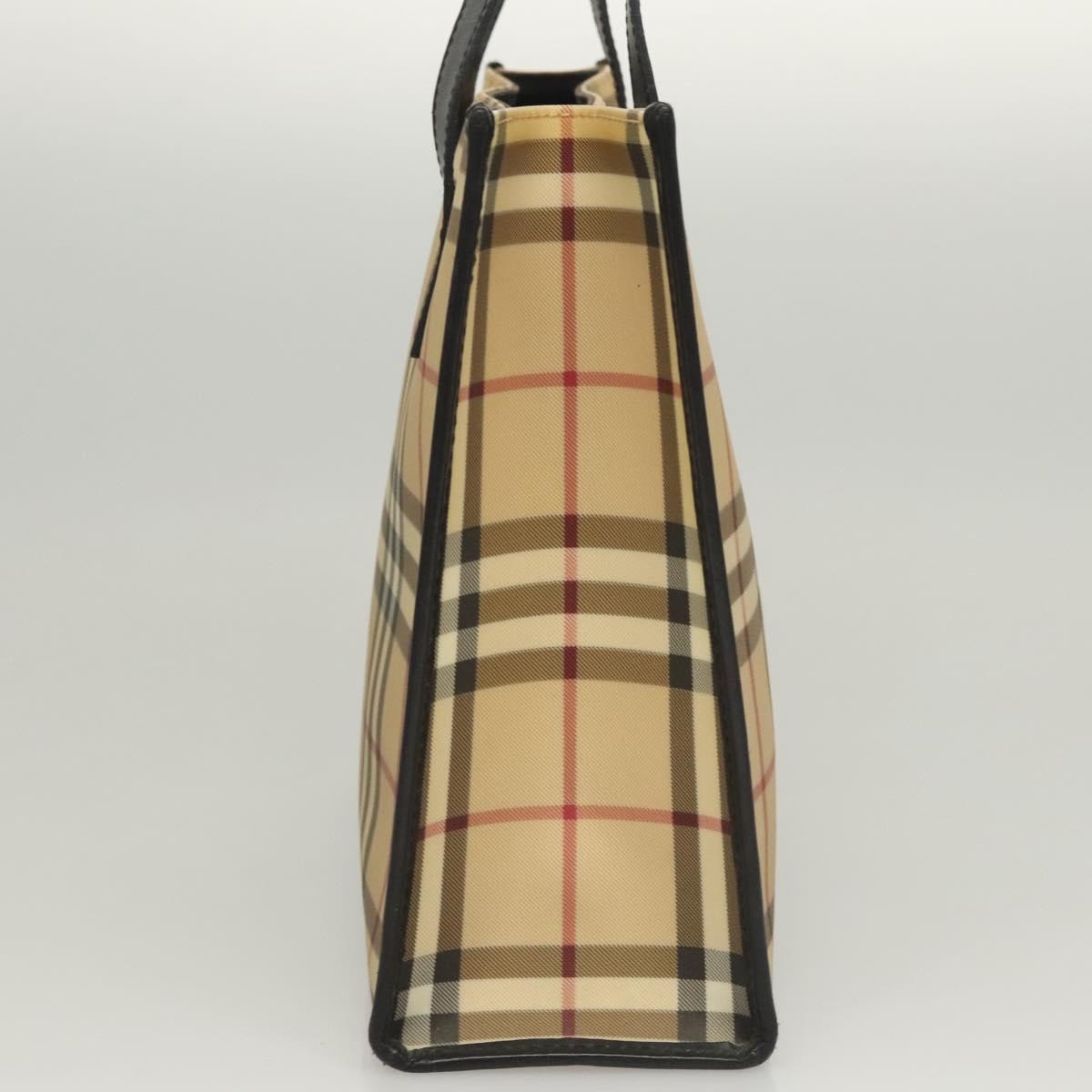 Burberry Nova Check Tote Canvas Check Pattern Beige Canvas Tote Bag Bag (Authentic Pre-Loved)