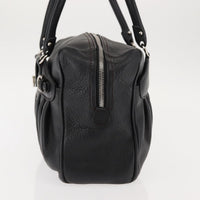 Salvatore Ferragamo Gancini Buckle Shoulder Bag Leather Black Leather Shoulder Bag Bag (Authentic Pre-Loved)
