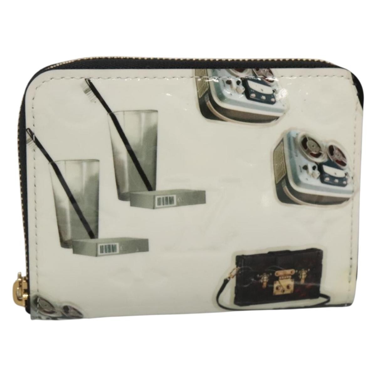 Louis Vuitton Nicolas Ghesquière Zippy Wallet Patent Monogram White Patent_Leather Wallets Accessory (Authentic Pre-Loved)