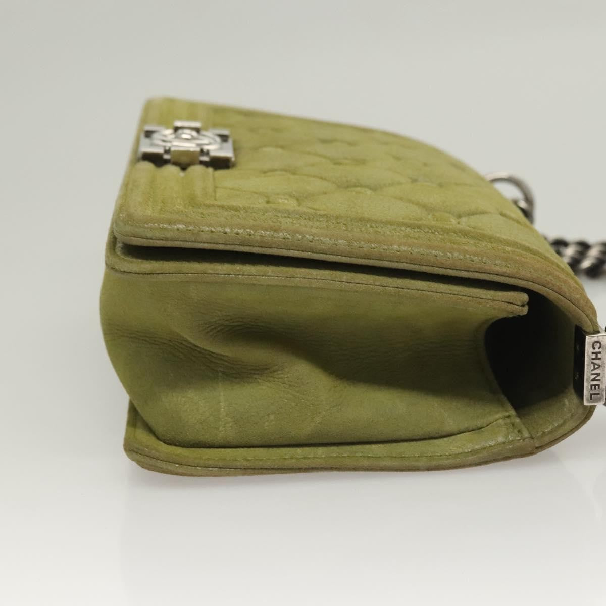 Chanel Celtic Boy Flap Bag Suede Green Suede Shoulder Bag Bag (Authentic Pre-Loved)