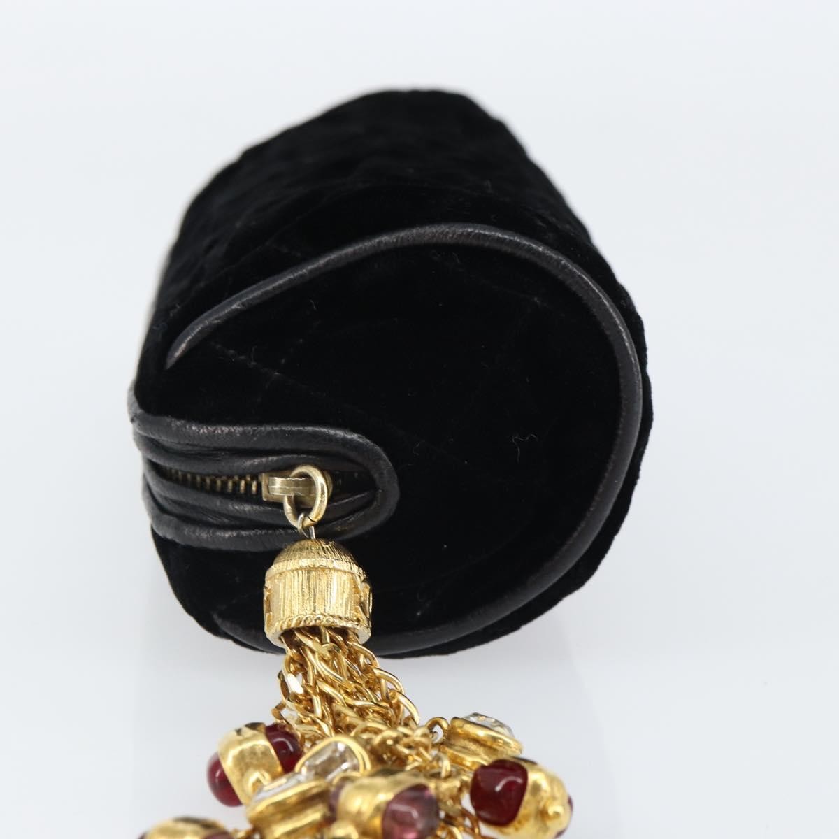 Chanel Vintage Gripoix Clutch Velvet Black Velvet Clutche & Pouche Bag (Authentic Pre-Loved)