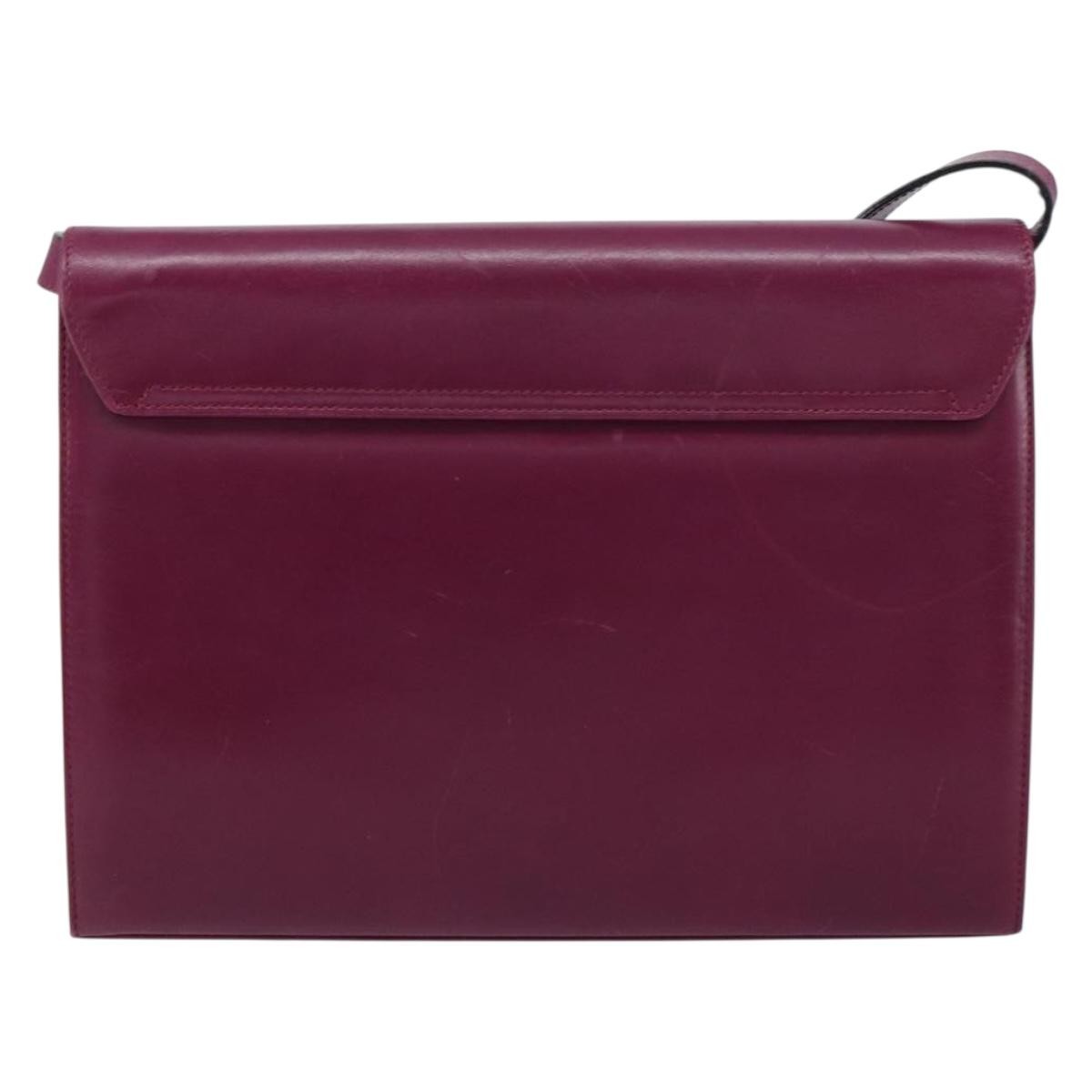 Salvatore Ferragamo Gancini Shoulder Bag Leather Purple Leather Shoulder Bag Bag (Pre-Loved)