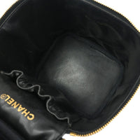 Chanel Vintage Timeless Cosmetic Case Caviar Black Leather Handbag (Authentic Pre-Loved)