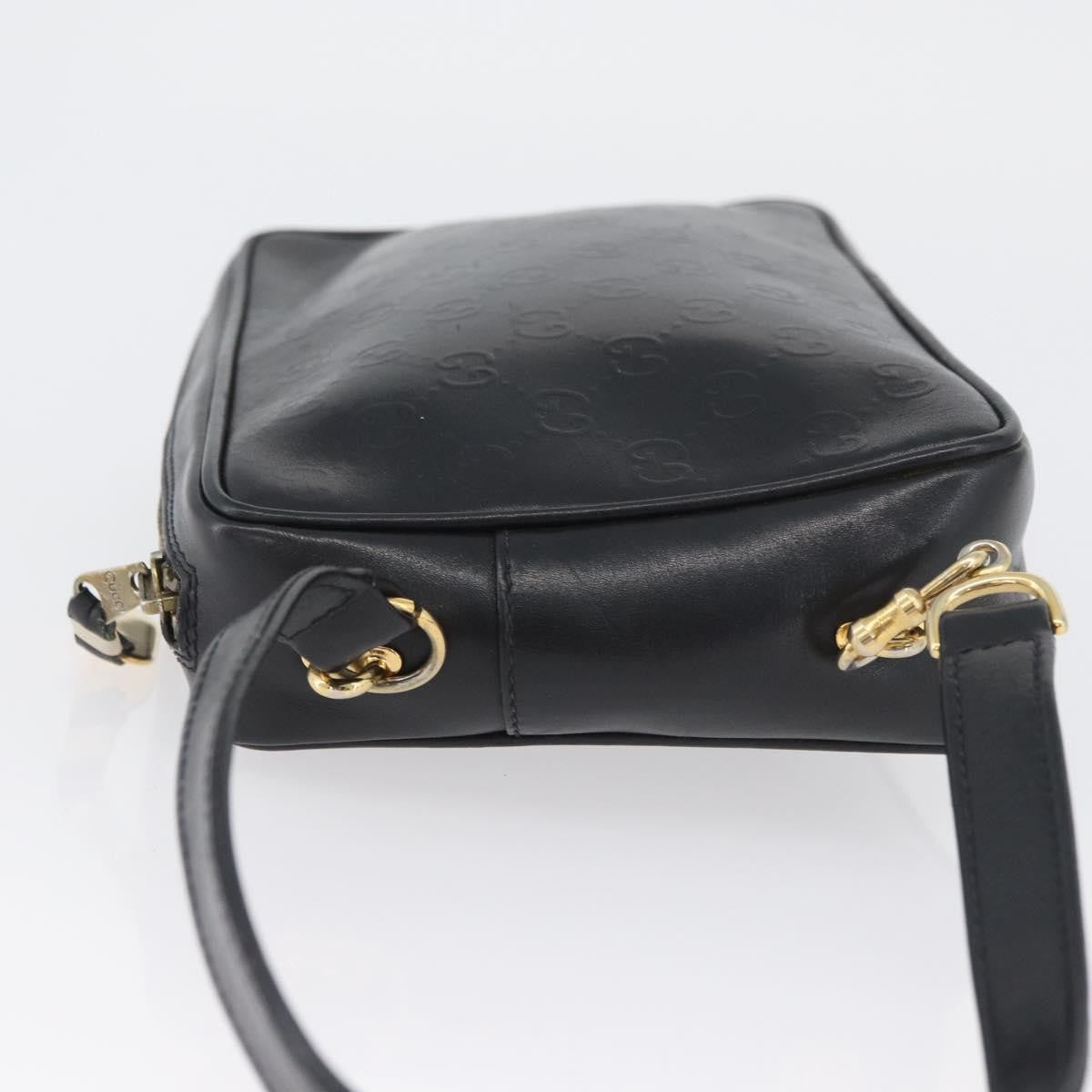 Gucci Vintage Clutch Bag Leather Black Leather Clutche & Pouche Bag (Authentic Pre-Loved)