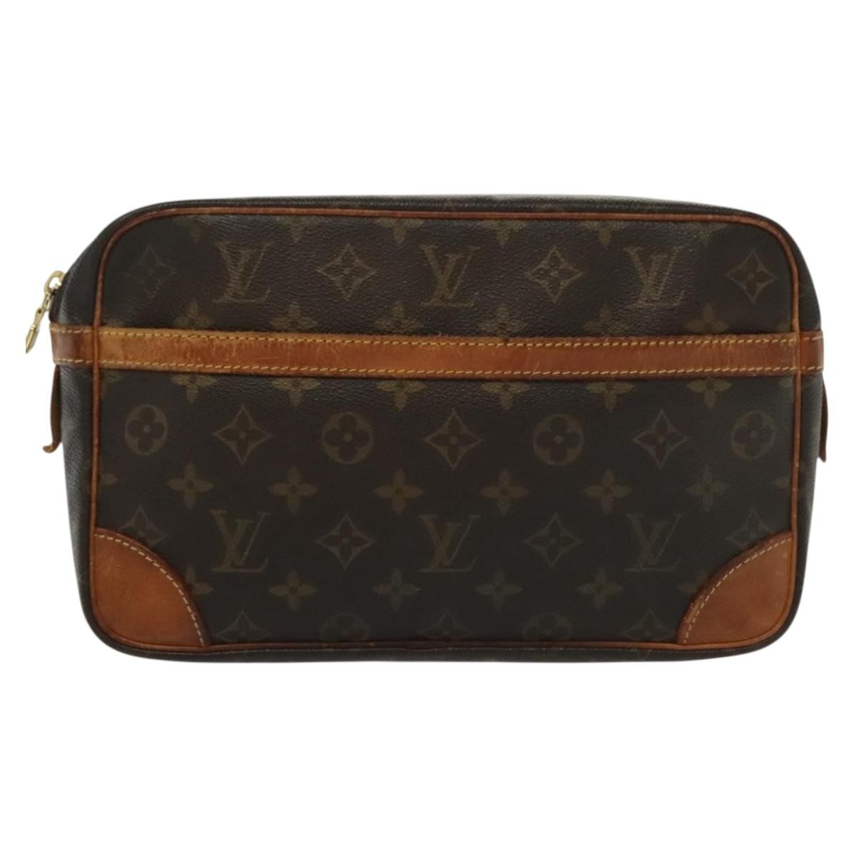 Louis Vuitton Compiegne Canvas Brown Canvas Clutche & Pouche Bag (Pre-Loved)