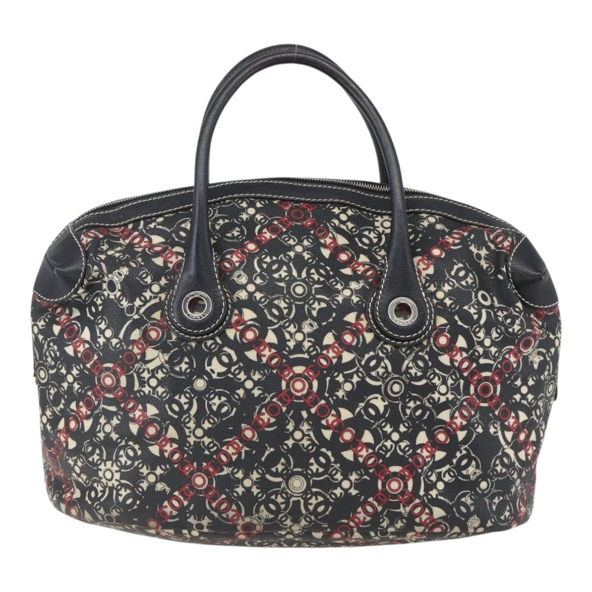Chanel Optic Coco Bowler Bag Printed Coated Canvas With Caviar Black Pvc Travel Bag Bag (Authentic Pre-Loved)