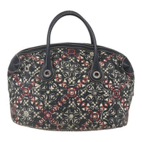 Chanel Optic Coco Bowler Bag Printed Coated Canvas With Caviar Black Pvc Travel Bag Bag (Authentic Pre-Loved)