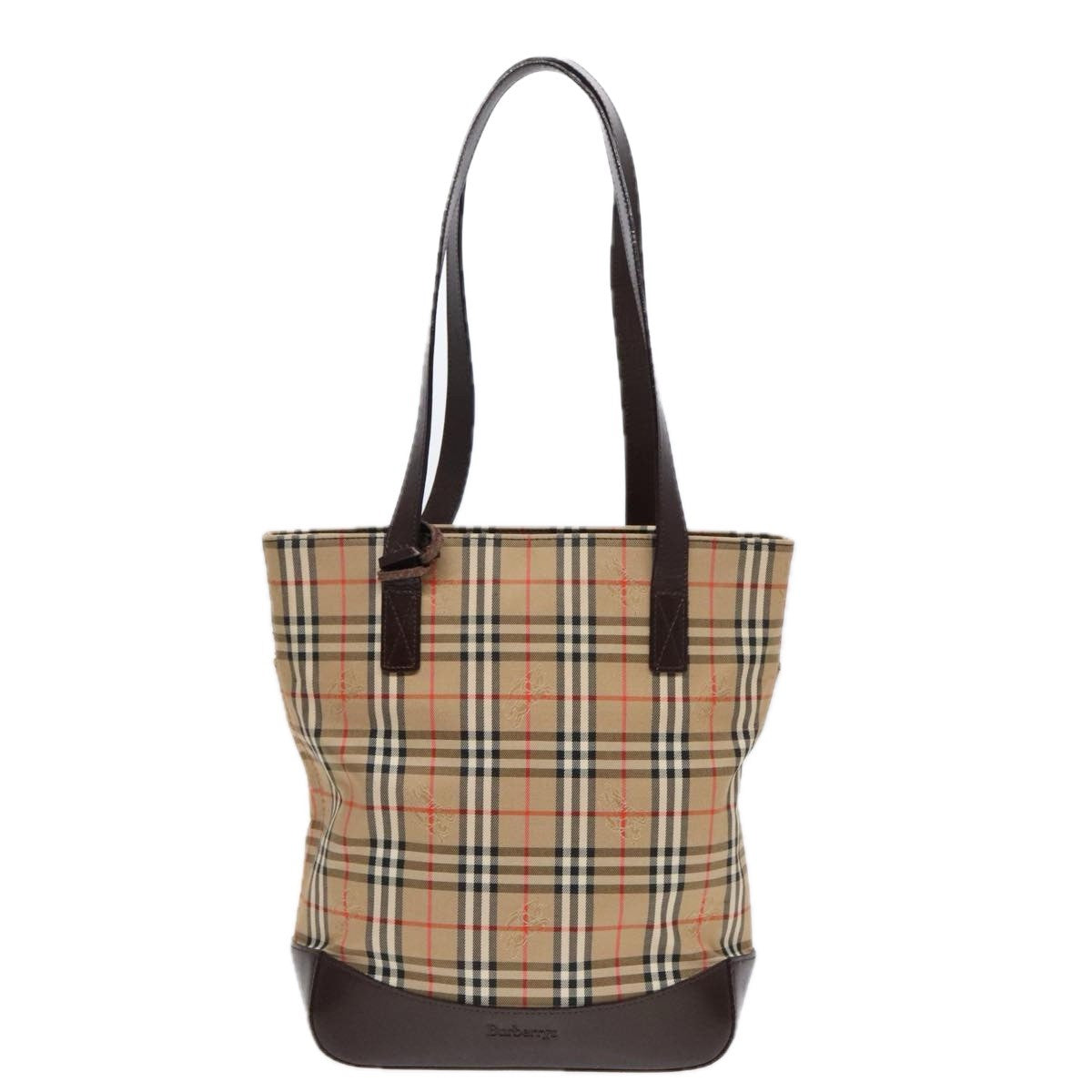 Burberry Nova Check Tote Canvas And Leather Beige Canvas Tote Bag Bag (Authentic Pre-Loved)