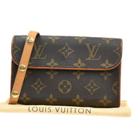 Louis Vuitton Florentine Waist Bag Monogram Canvas Brown Canvas Clutche & Pouche Bag (Authentic Pre-Loved)