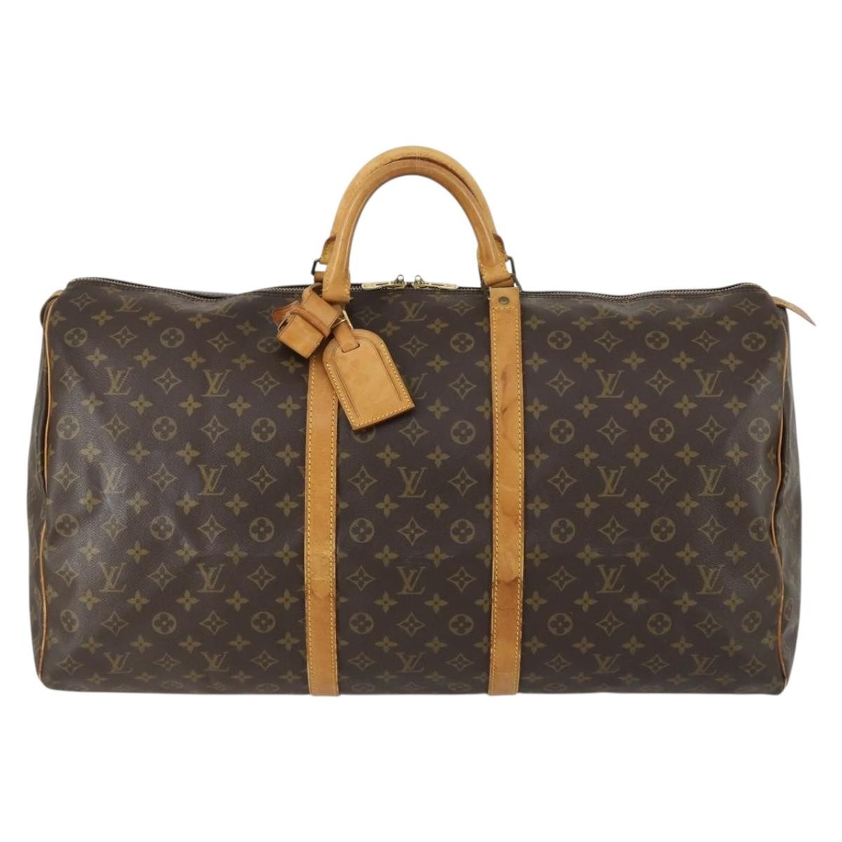 Louis Vuitton Keepall Bag Monogram Canvas Brown Canvas Travel Bag Bag (Pre-Loved)