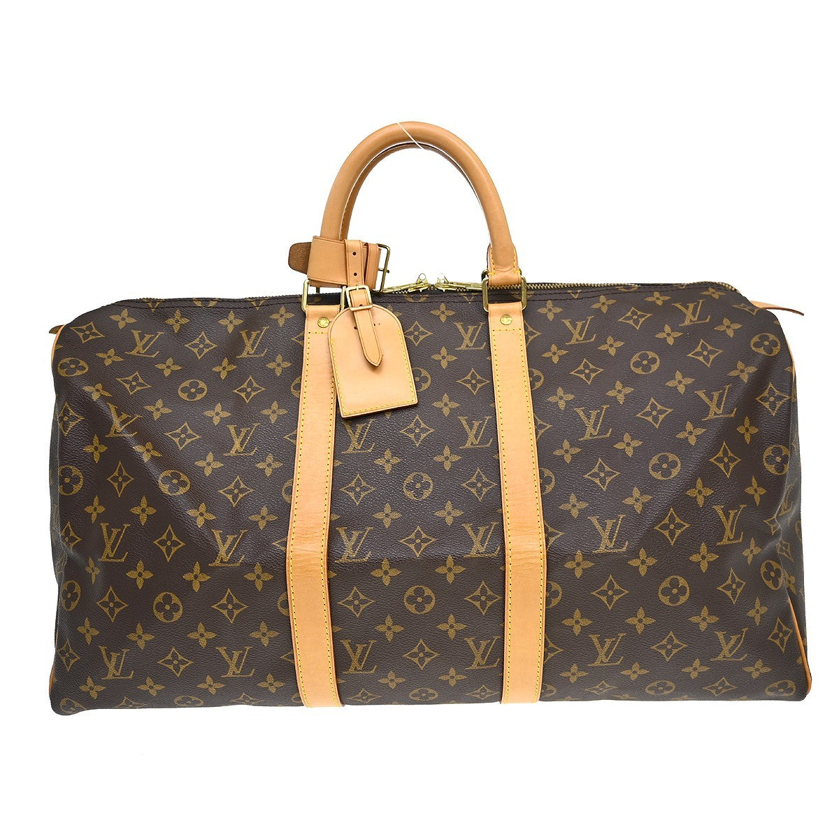 Louis Vuitton Keepall Bag Monogram Canvas Brown Canvas Travel Bag Bag (Pre-Loved)