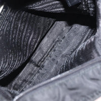 Prada Flat Messenger Bag Tessuto Black Nylon Shoulder Bag Bag (Pre-Loved)