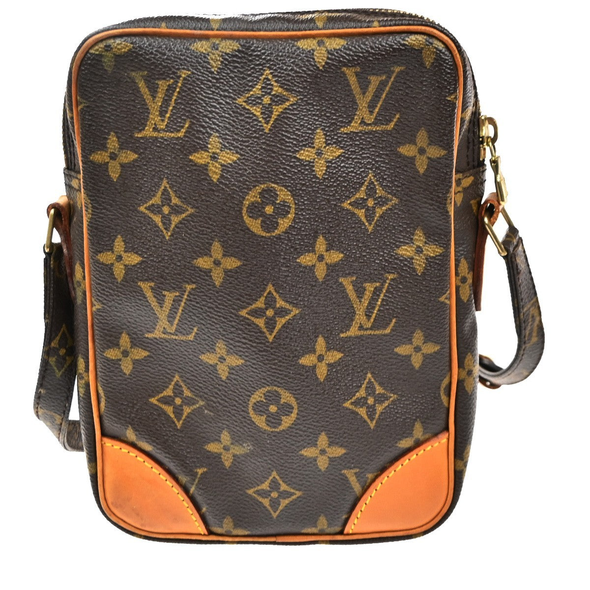 Louis Vuitton Danube Handbag Monogram Canvas Brown Canvas Shoulder Bag Bag (Authentic Pre-Loved)