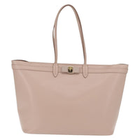 Salvatore Ferragamo Vala Tote Leather Pink Leather Tote Bag Bag (Authentic Pre-Loved)
