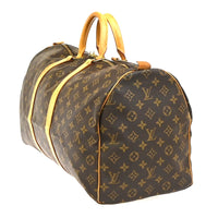 Louis Vuitton Keepall Bag Monogram Canvas Brown Canvas Travel Bag Bag (Authentic Pre-Loved)
