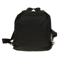 Prada Front Pocket Buckle Backpack Nylon Khaki Nylon Backpack Bag (Authentic Pre-Loved)