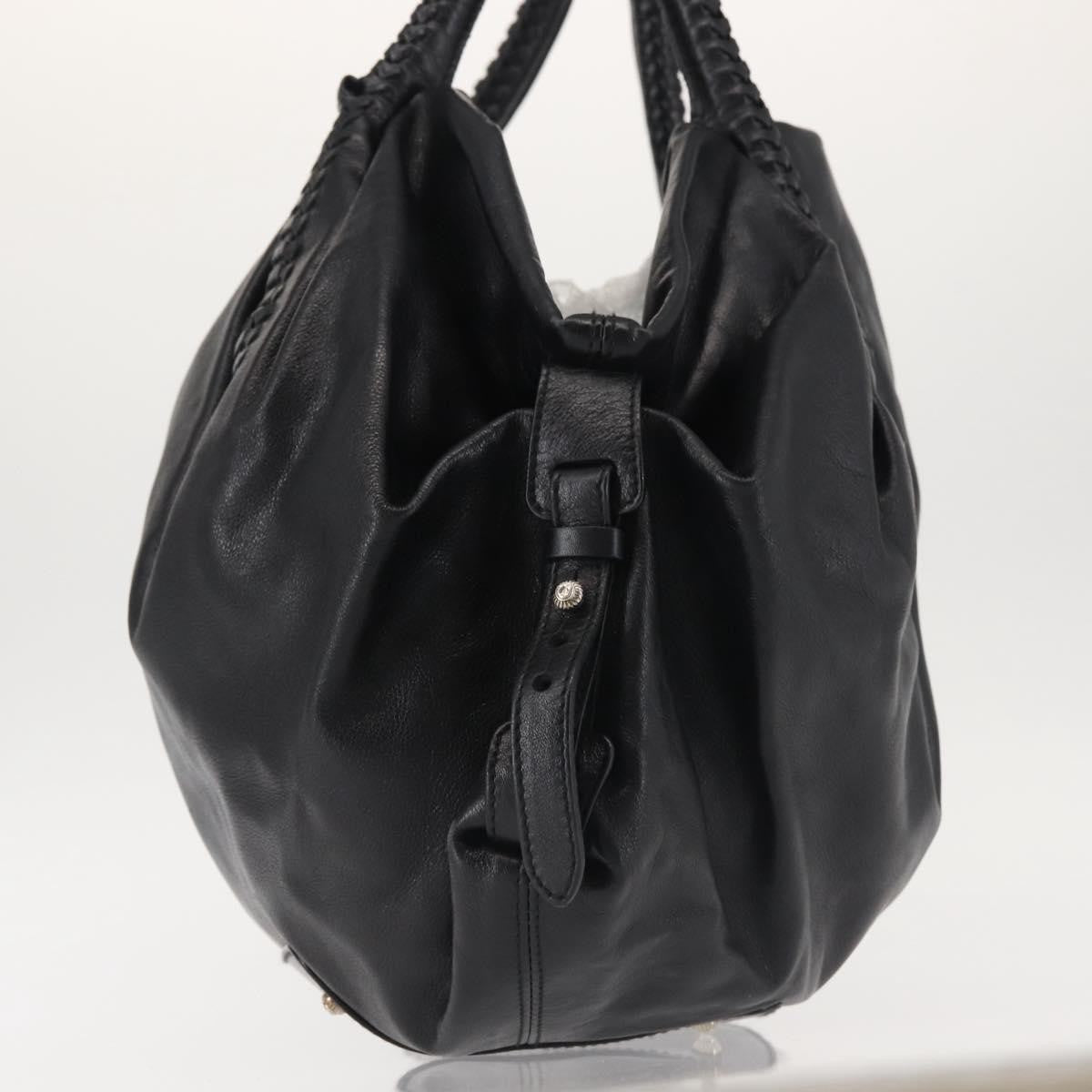 Salvatore Ferragamo Gancini Tote Leather Black Leather Tote Bag Bag (Authentic Pre-Loved)