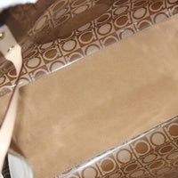 Salvatore Ferragamo Salvatore Ferragamo Gancini Tote Vinyl Brown Synthetic Tote Bag Bag (Pre-Loved)