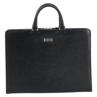Burberry Vintage Briefcase Leather Black Leather Briefcase Bag (Authentic Pre-Loved)