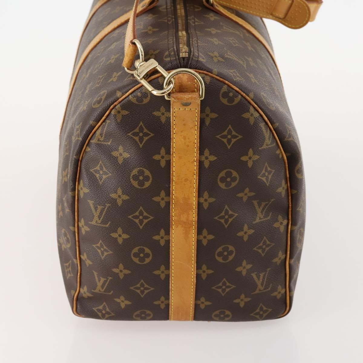 Louis Vuitton Keepall Bandouliere Bag Monogram Canvas Brown Canvas Travel Bag Bag (Authentic Pre-Loved)