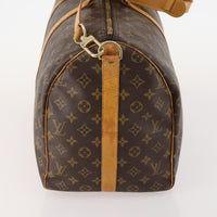 Louis Vuitton Keepall Bandouliere Bag Monogram Canvas Brown Canvas Travel Bag Bag (Authentic Pre-Loved)