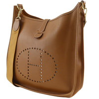 Hermes Evelyne Bag Gen I Courchevel Brown Leather Shoulder Bag Bag (Authentic Pre-Loved)