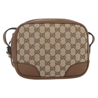 Gucci Bree Disco Crossbody Bag Gg Canvas With Leather Beige Canvas Crossbody Bag Bag (Authentic Pre-Loved)