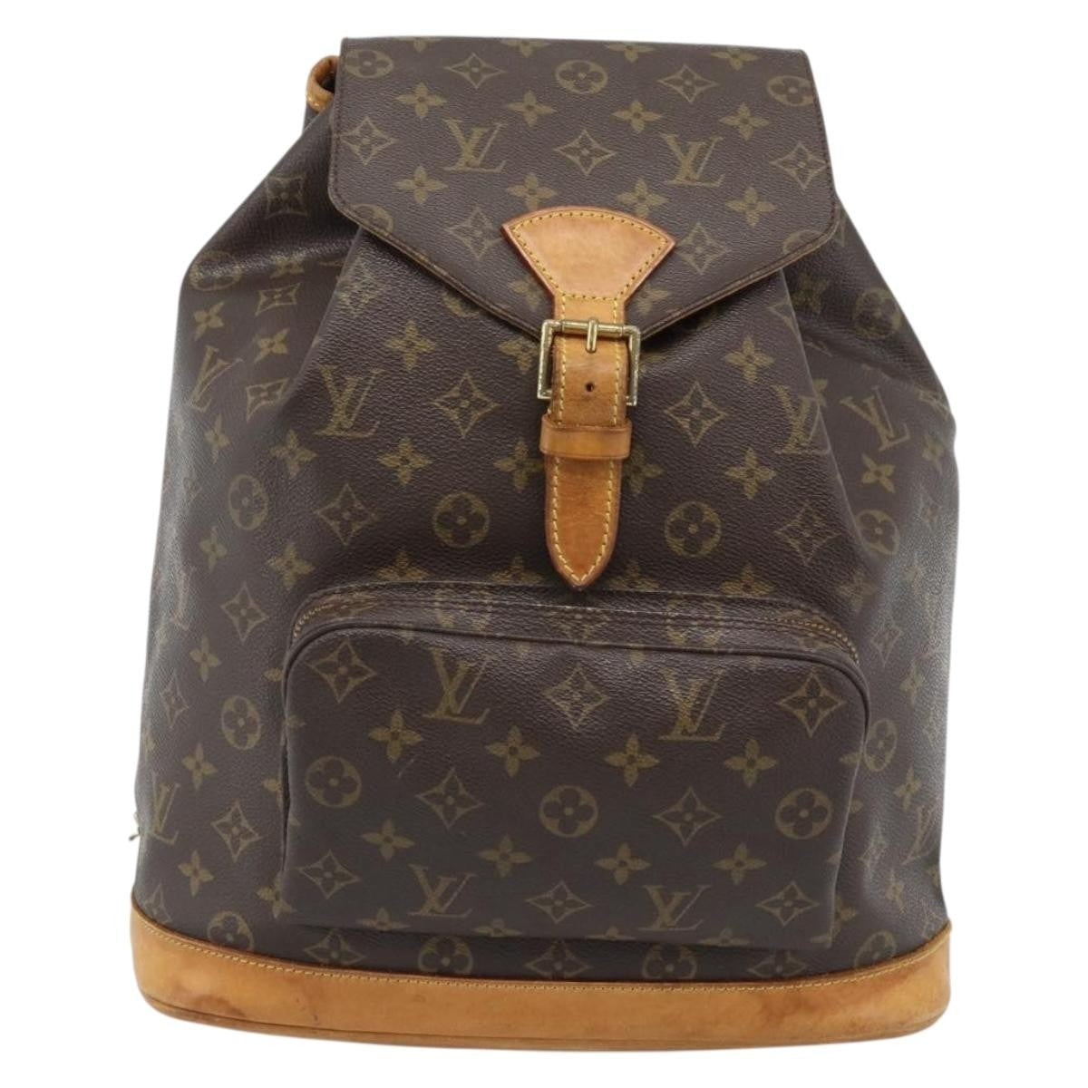 Louis Vuitton Vintage Montsouris Backpack Monogram Canvas Brown Canvas Backpack Bag (Authentic Pre-Loved)
