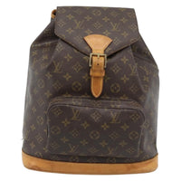 Louis Vuitton Vintage Montsouris Backpack Monogram Canvas Brown Canvas Backpack Bag (Authentic Pre-Loved)