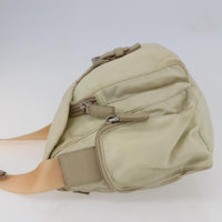 Prada Buckle Messenger Bag Tessuto Beige Nylon Shoulder Bag Bag (Authentic Pre-Loved)