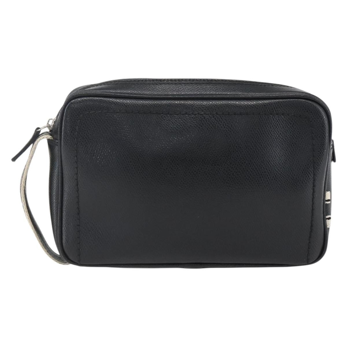 Salvatore Ferragamo Vintage Clutch Bag Leather Black Leather Clutche & Pouche Bag (Authentic Pre-Loved)
