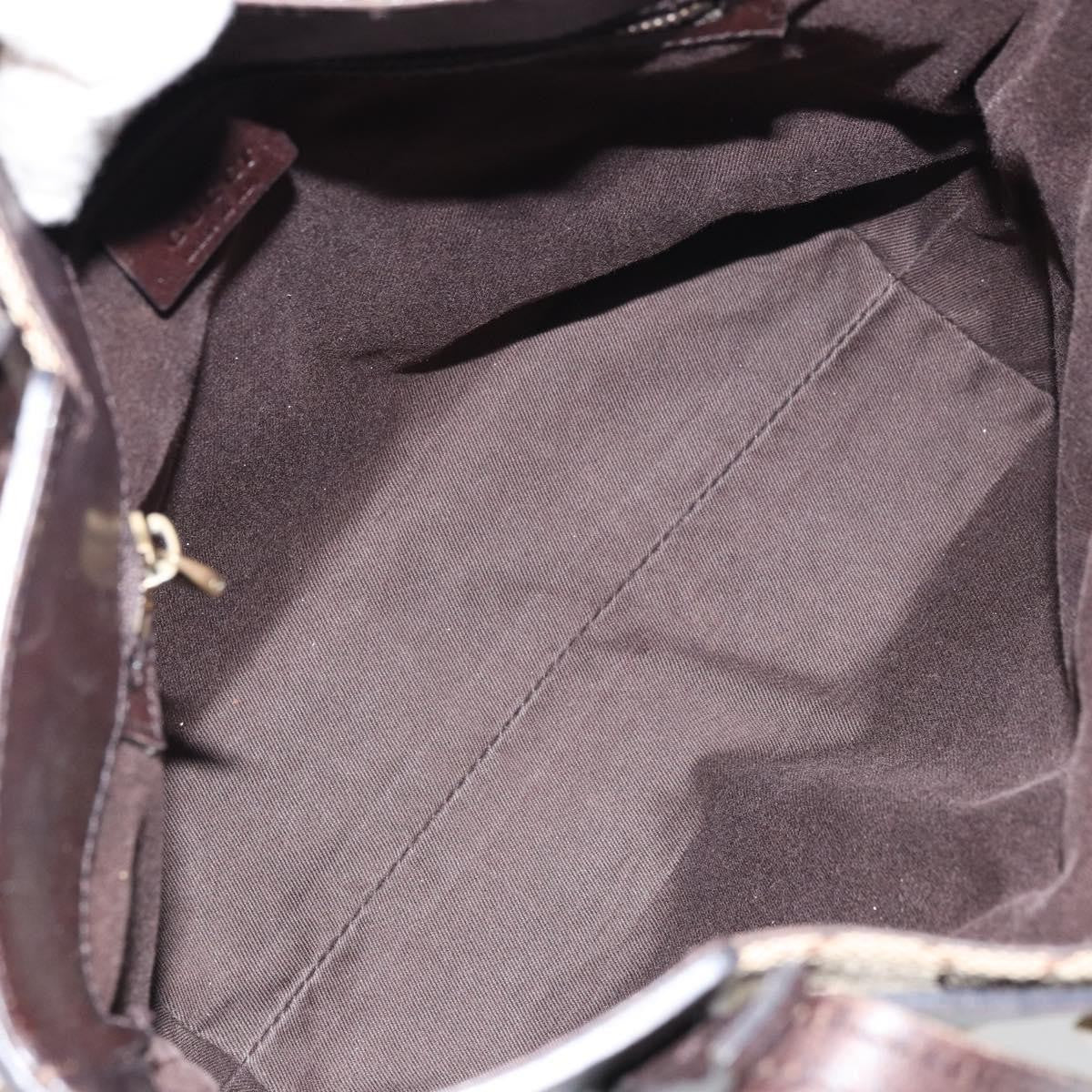 Gucci Belted Bucket Tote Gg Canvas With Leather Beige Canvas Tote Bag Bag (Authentic Pre-Loved)