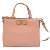 Salvatore Ferragamo Vala Shoulder Bag Leather Pink Leather Bag (Authentic Pre-Loved)