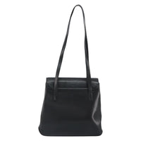 Salvatore Ferragamo Vala Shoulder Bag Leather Black Leather Tote Bag Bag (Authentic Pre-Loved)