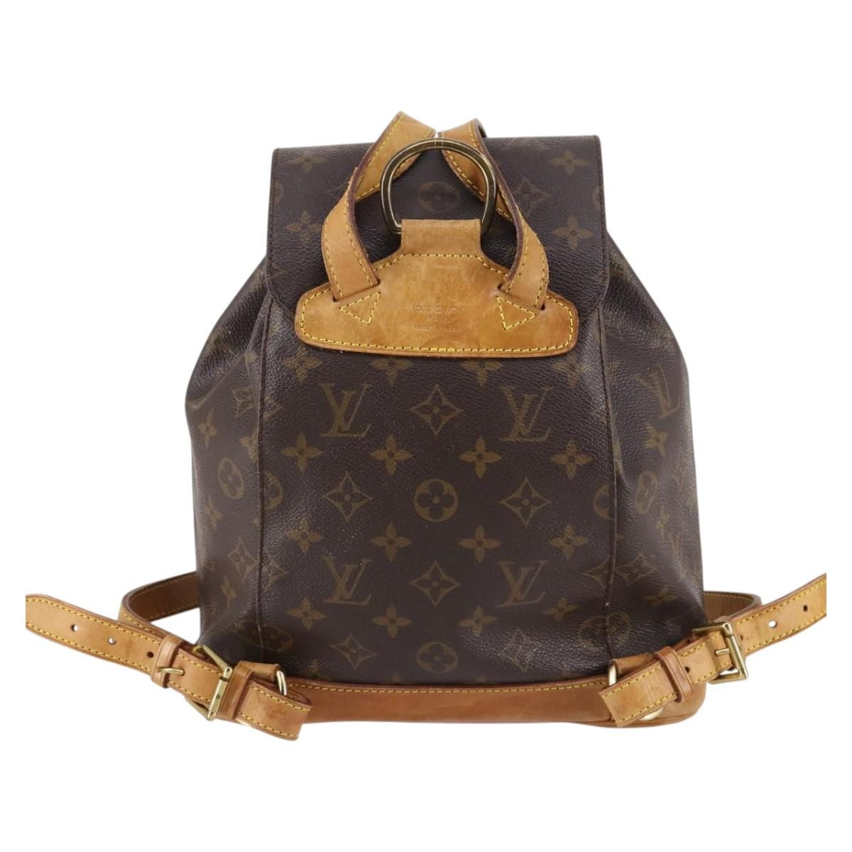 Louis Vuitton Vintage Montsouris Backpack Monogram Canvas Brown Canvas Backpack Bag (Authentic Pre-Loved)
