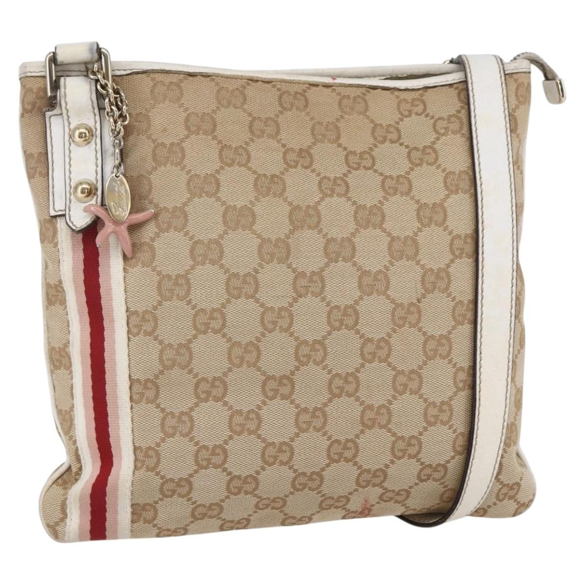 Gucci Jolicoeur Messenger Bag Gg Canvas Beige Canvas Shoulder Bag Bag (Pre-Loved)