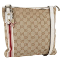 Gucci Jolicoeur Messenger Bag Gg Canvas Beige Canvas Shoulder Bag Bag (Pre-Loved)